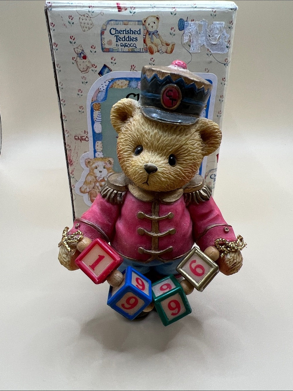 1996 Cherished Teddies JEFFREY “Striking up another year” toy soldier figurine - Picture 2 of 7